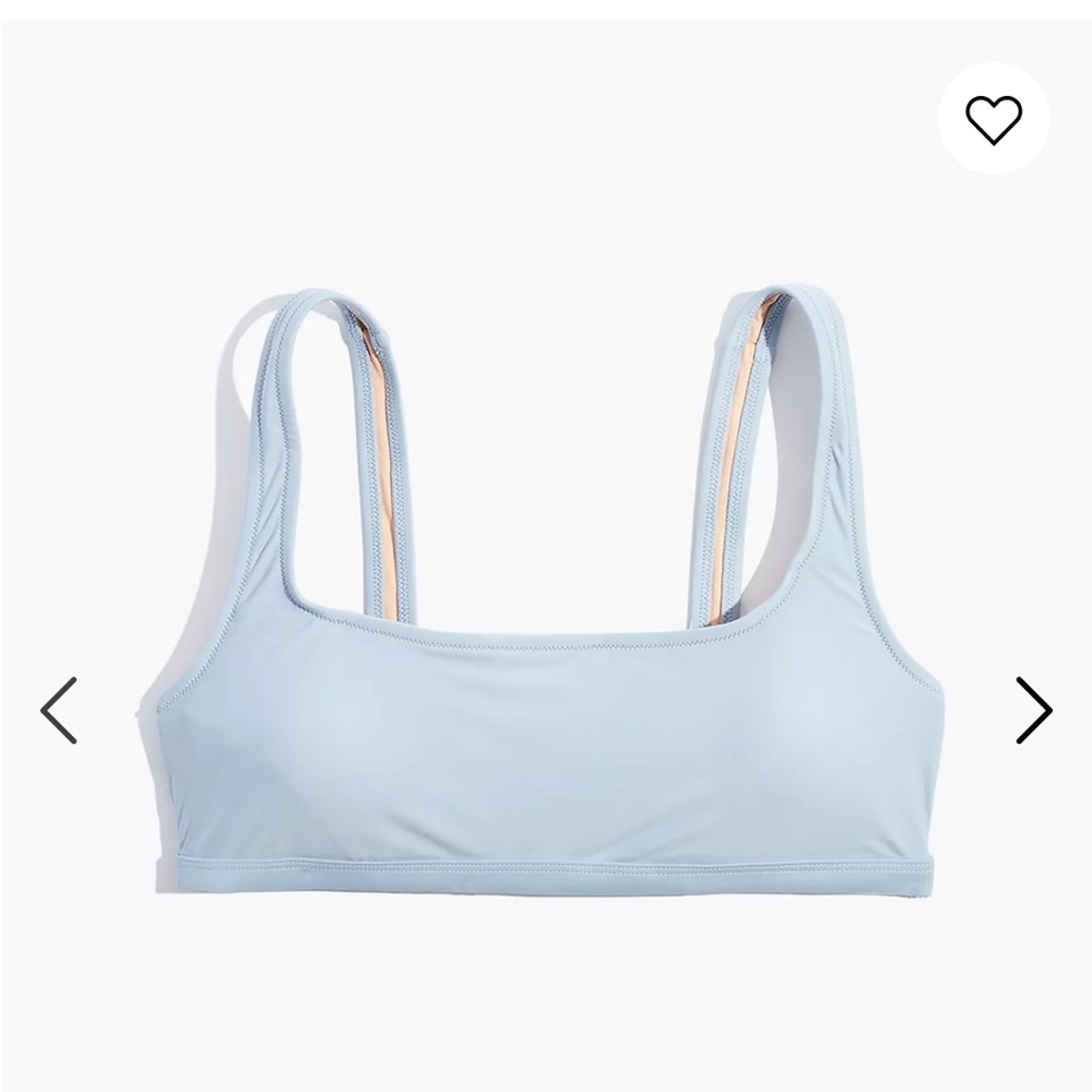 NWT Madewell Second Wave Balconette Bikini Top size L in dusty pool